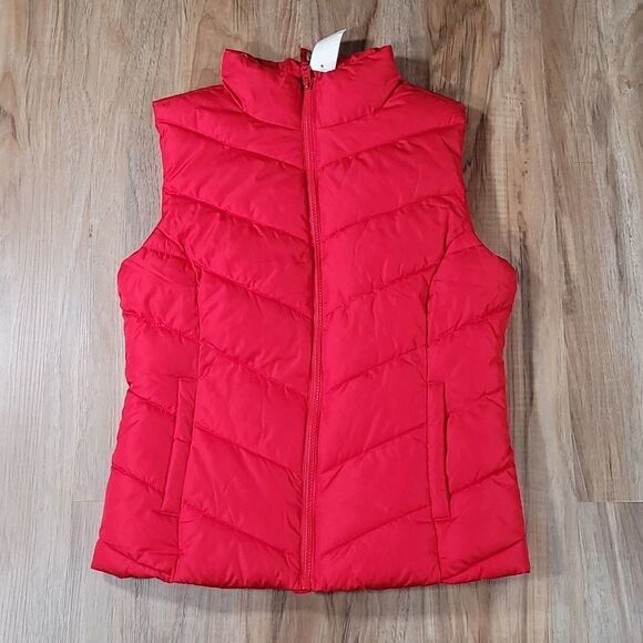 🔸️NWT Aeropostale Red Sleeveless Puffer Vest Small - Picture 1 of 9